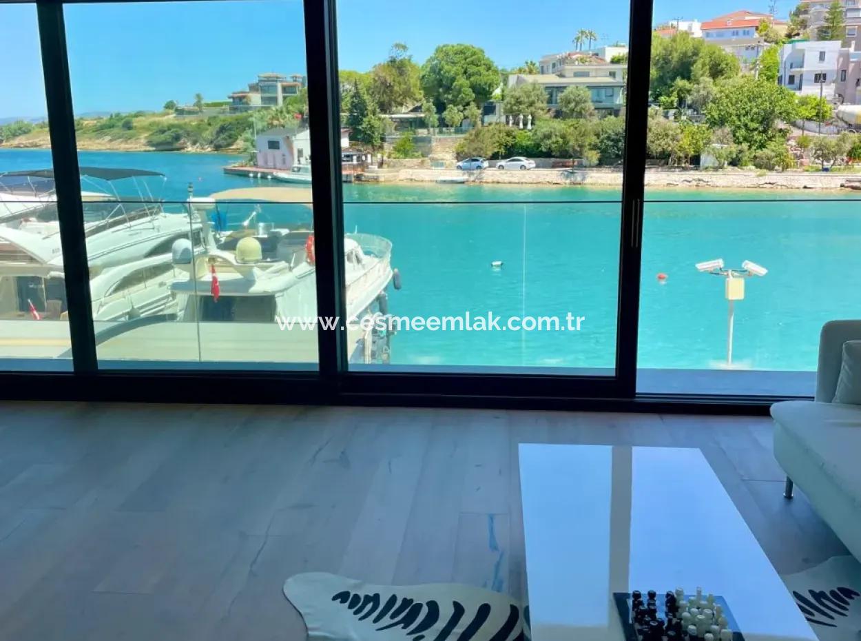 Double Double Apartment With Zero Sea View In Cesme Dalyan